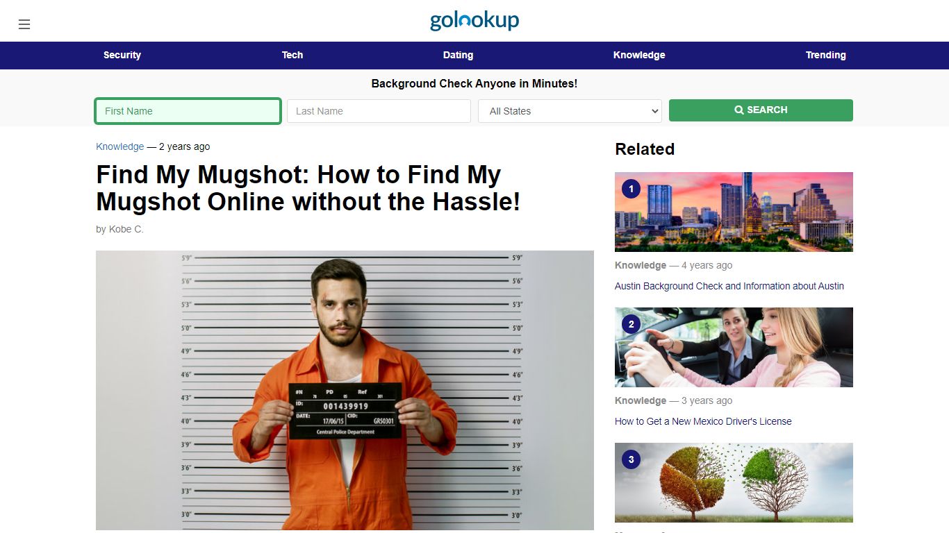 Find My Mugshot, Find Mugshot, Find My Mugshot Online - GoLookUp